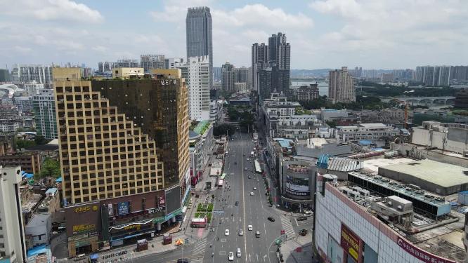 广西南宁城市交通航拍