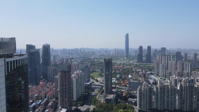 航拍武汉城市全景