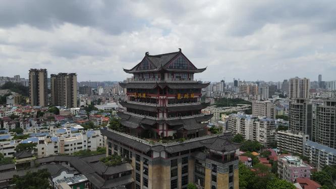 航拍广西南宁邕州阁