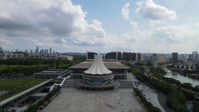 航拍广西南宁国际会展中心