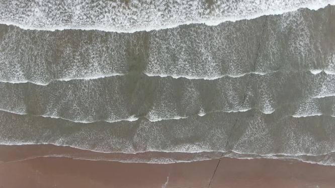 航拍大海海浪