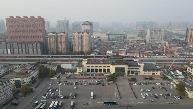 山东济南城市交通航拍