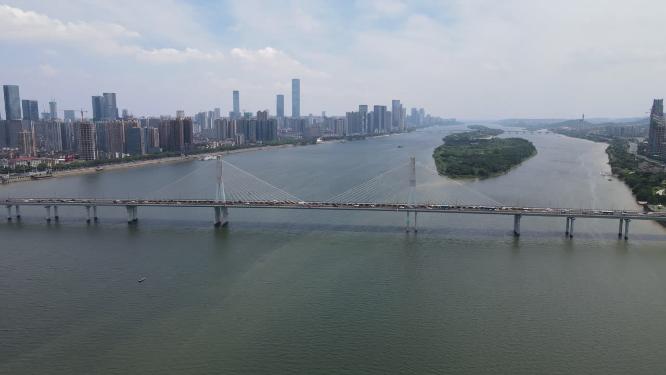 湖南长沙城市风光航拍
