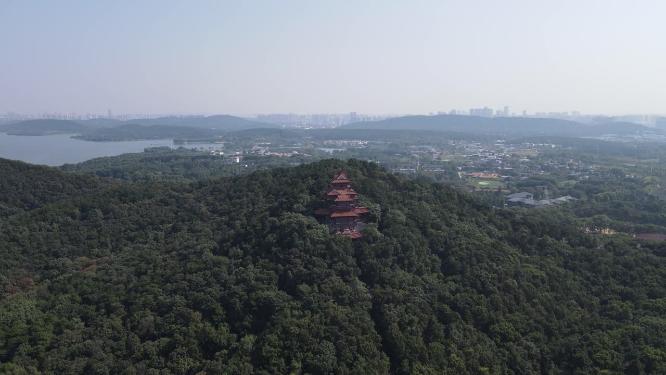 湖北武汉珞珈山风景区航拍