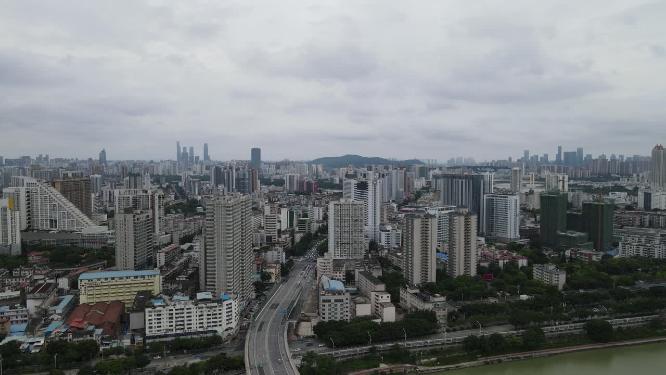 广西南宁城市交通航拍