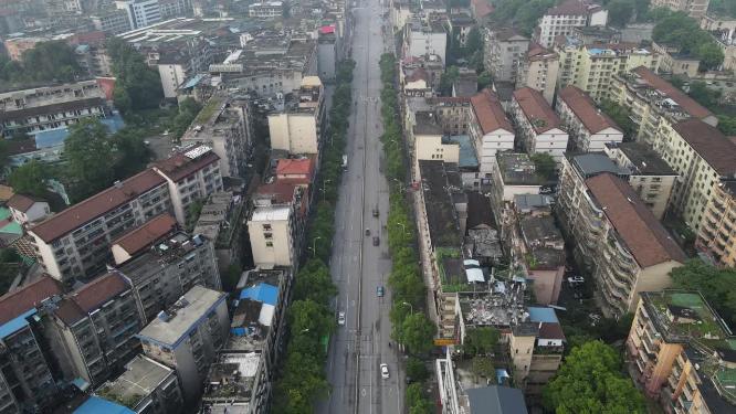 湖南怀化城市交通航拍