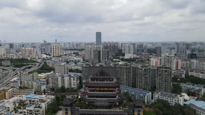 航拍广西南宁邕州阁