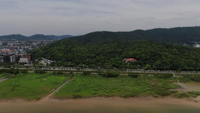 航拍湖南长沙岳麓山
