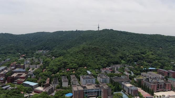 航拍湖南长沙岳麓山