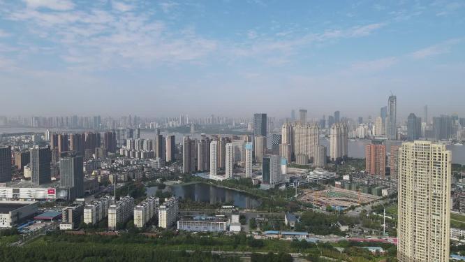 航拍武汉城市全景