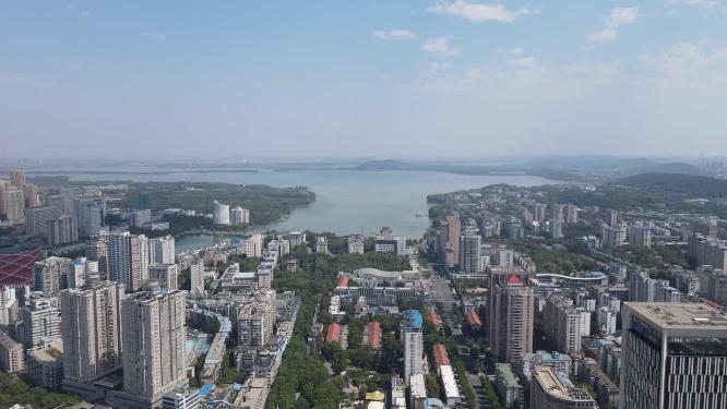 湖北武汉城市高楼建筑航拍