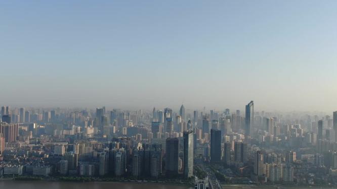 湖北武汉城市高楼建筑航拍