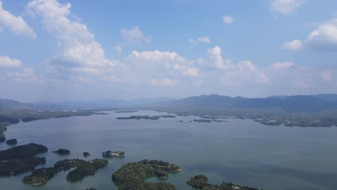 航拍湖北陆水湖4A景区
