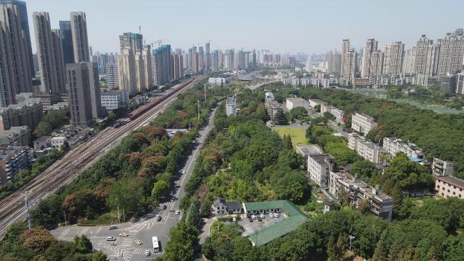 航拍武汉城市轨道交通