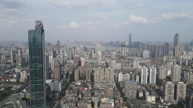 航拍武汉城市全景