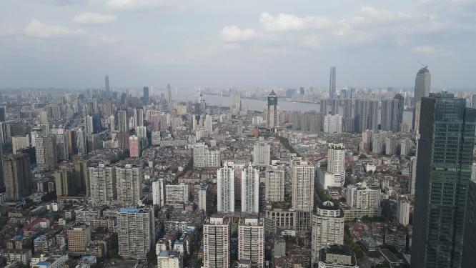 航拍武汉城市全景