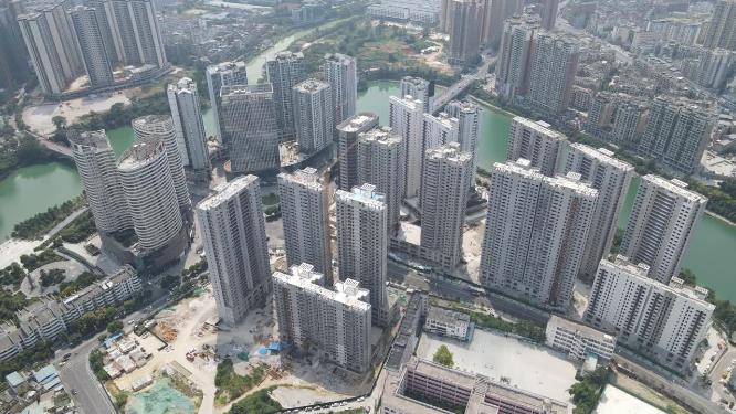 航拍贵州铜仁城市建设